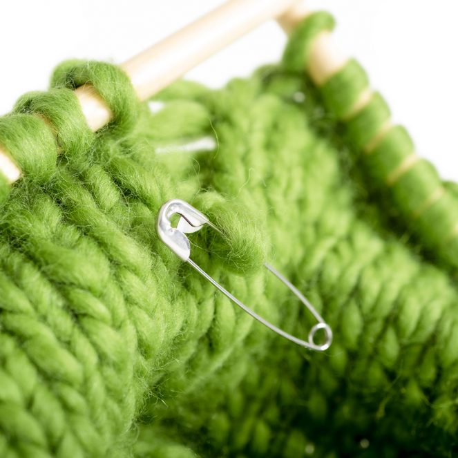 Wolle Sicherheitsnadel