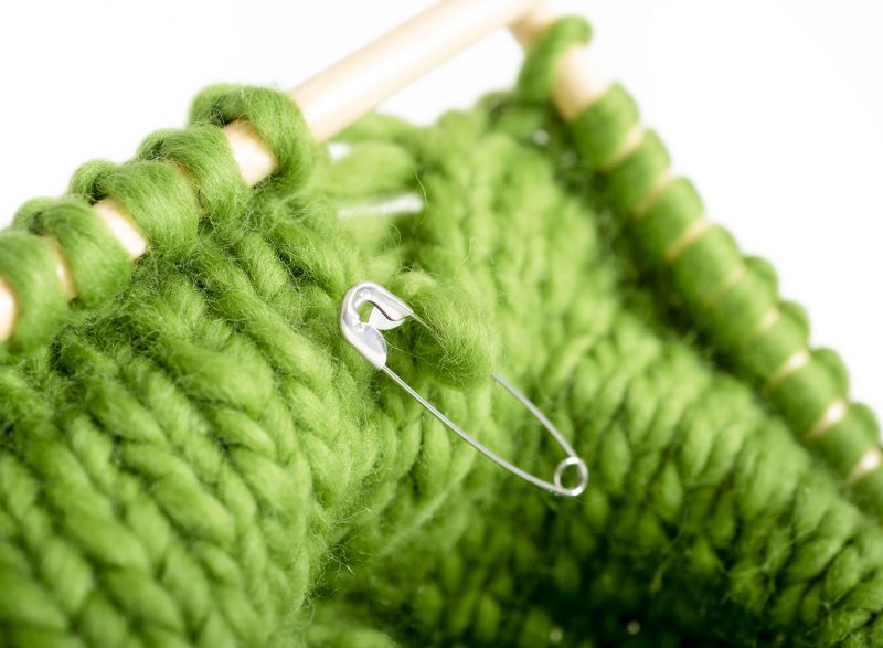 Wolle Sicherheitsnadel